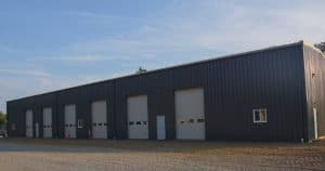 Image of steel building garage built by Talmac Construction